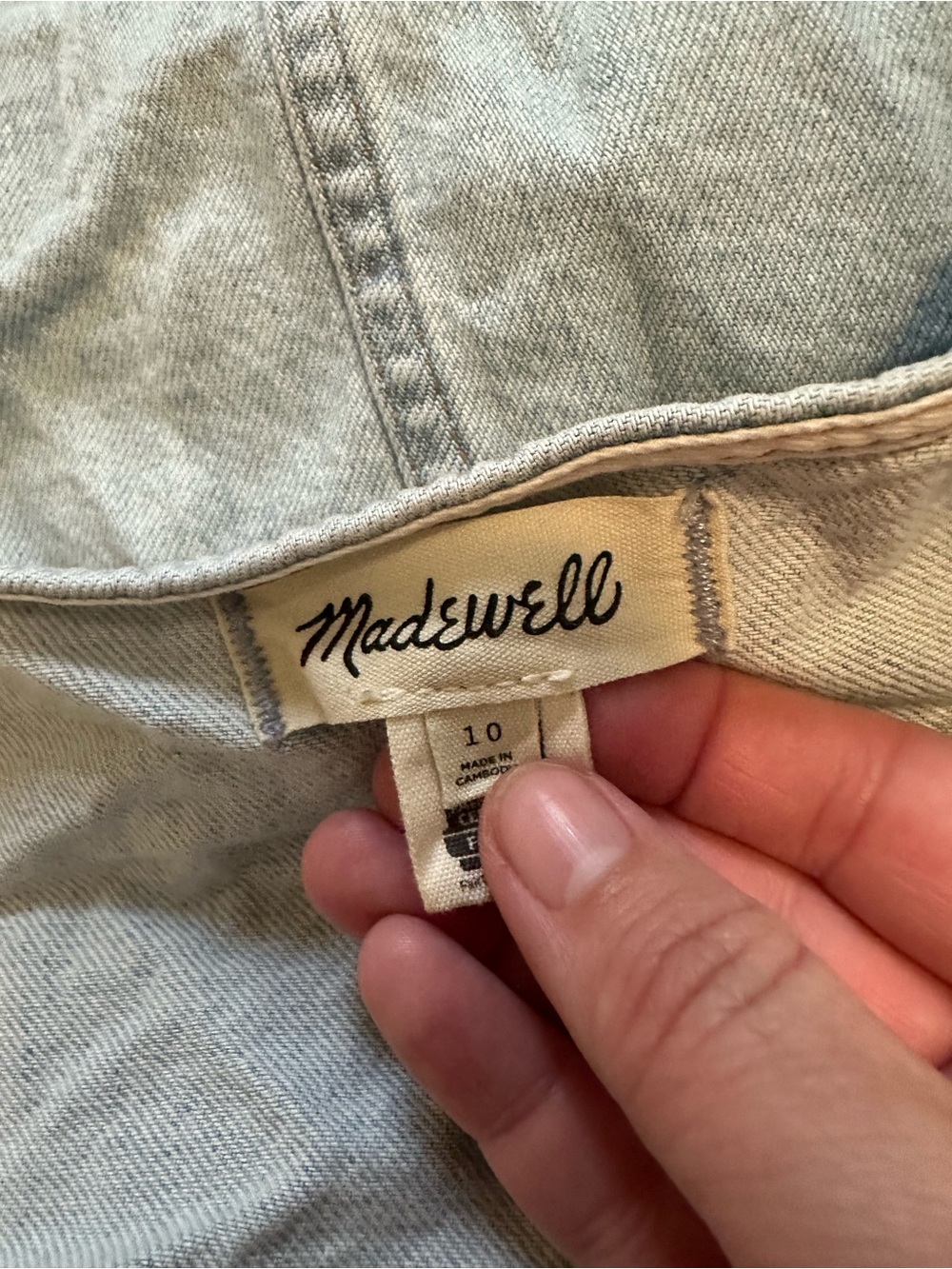 Madewell Avi Denim Vest Top Size 10 or M - Picture 4 of 6